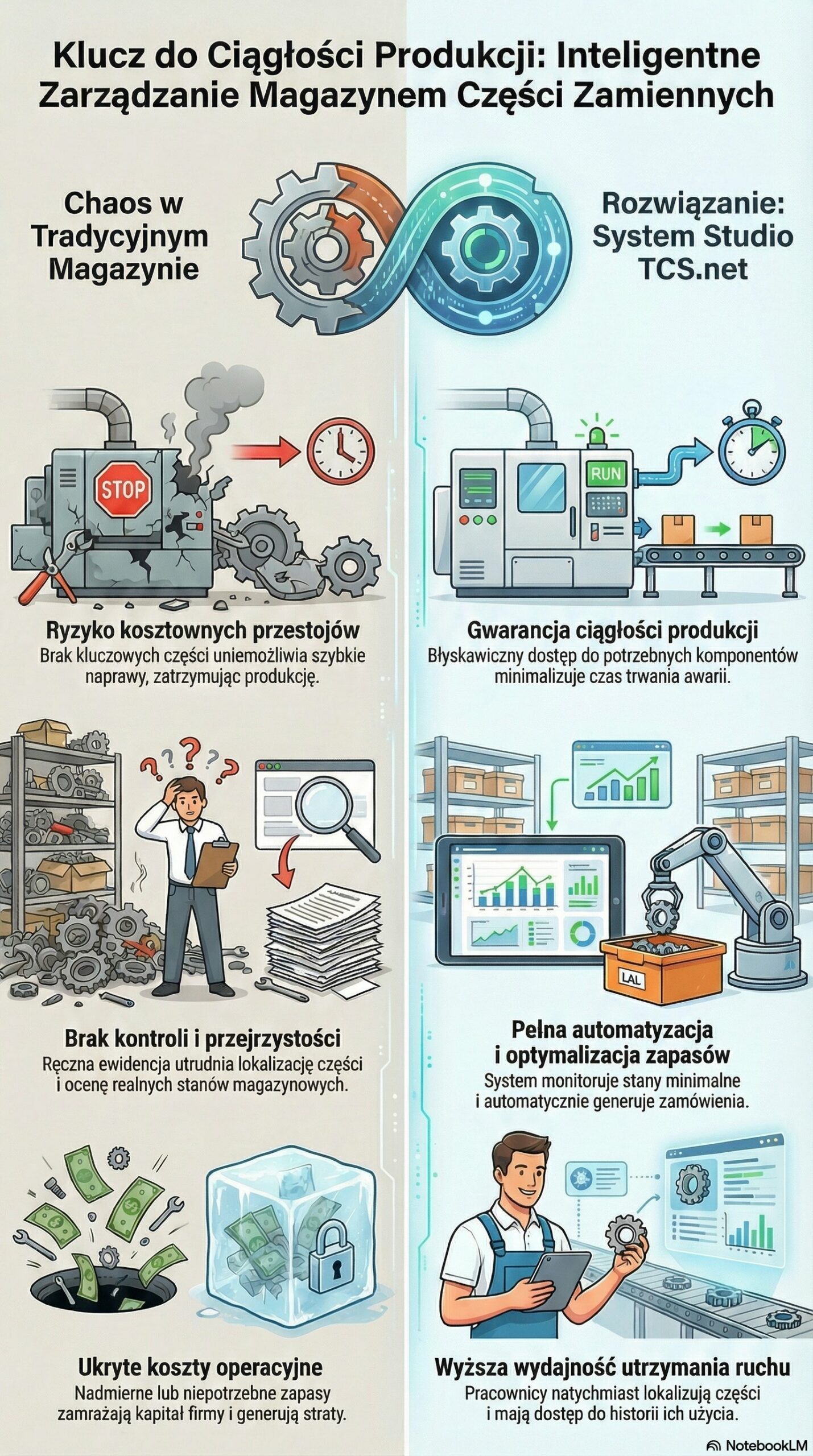Magazyn części zamiennych w narzędziowni