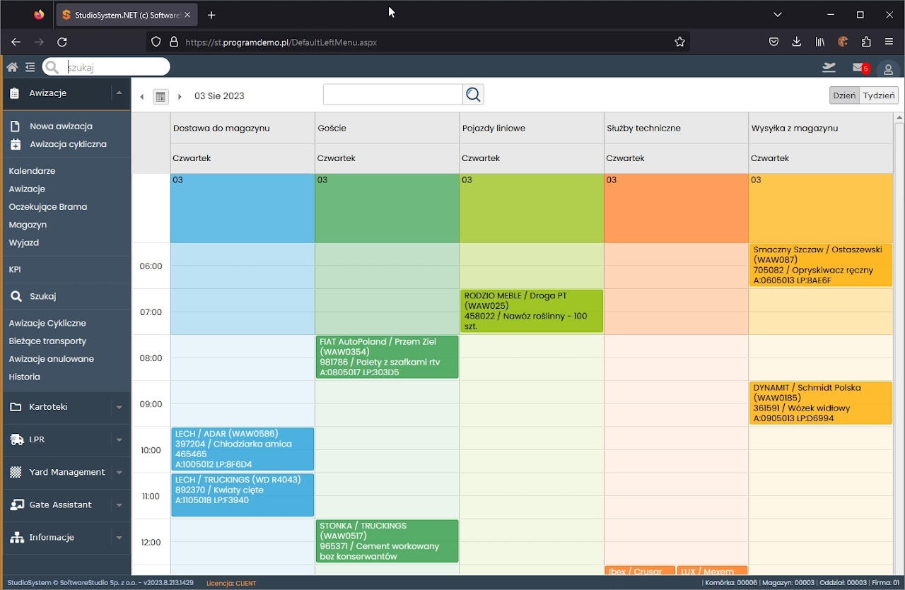 Dział logistyki i transportu