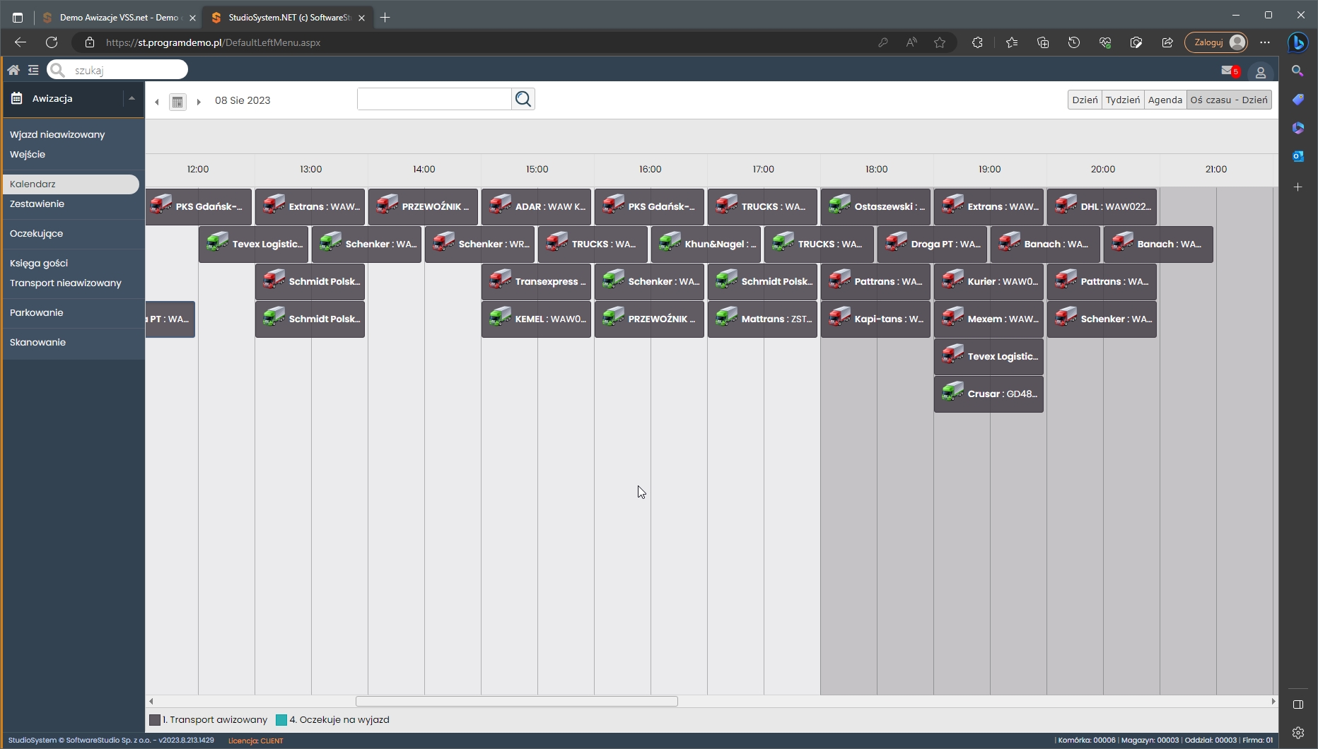 Kalendarz awizacji 3