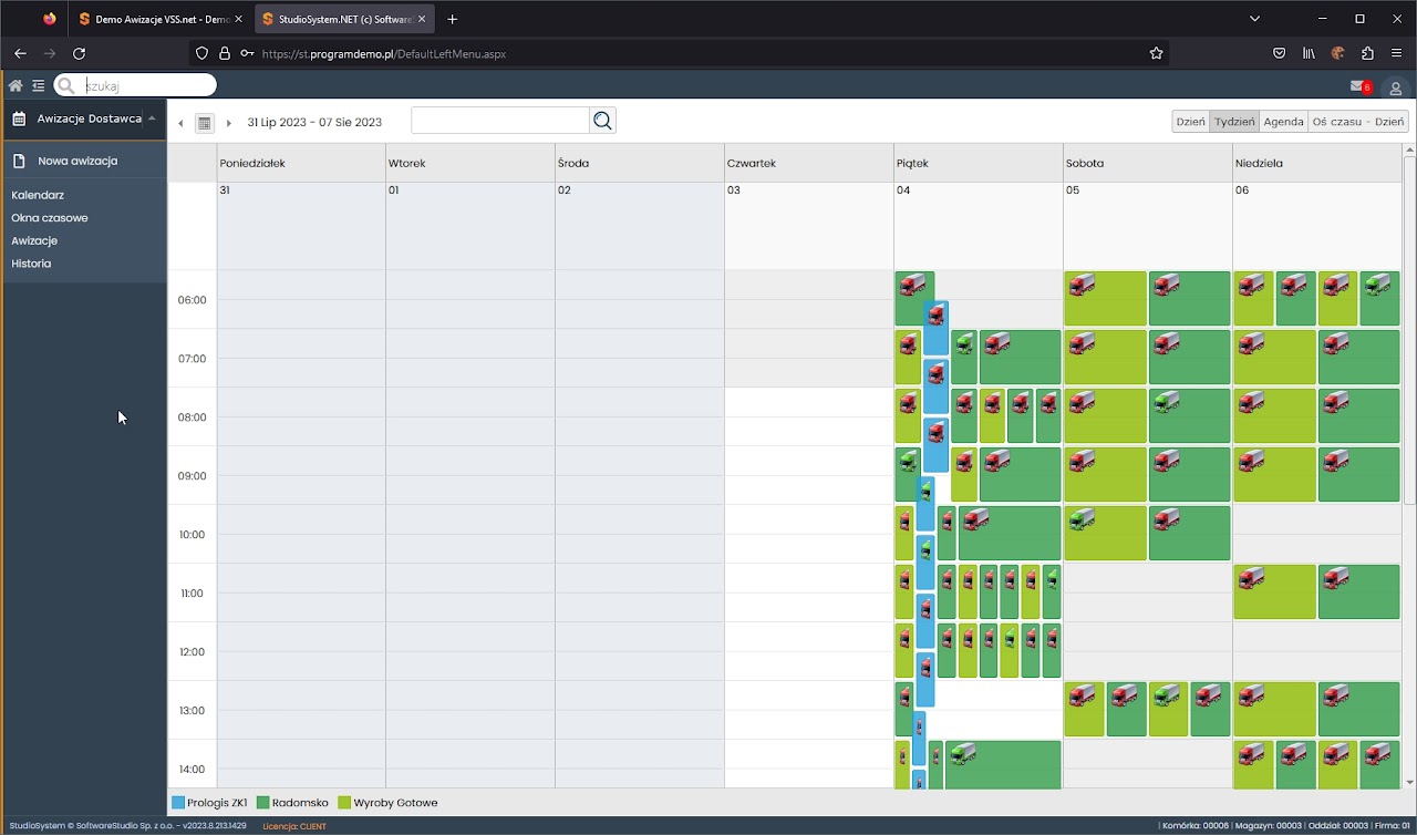 Moduł dla dostawców i odbiorców
Moduł Dostawców i Odbiorców w systemie awizacyjnym Studio VSS.net firmy SoftwareStudio stanowi kluczowy element łańcucha dostaw, umożliwiając dostawcom i odbiorcom sprawną interakcję z magazynem oraz efektywne zarządzanie procesami logistycznymi.
Zgłaszanie Awizacji: Dostawcy i odbiorcy mają możliwość łatwego zgłaszania awizacji przy użyciu modułu awizacyjnego. Mogą w prosty sposób wprowadzać dane dotyczące dostawy, ilości towaru oraz terminu, co pozwala na skuteczną koordynację działań i minimalizację błędów.
Monitorowanie Statusów Dostaw: Użytkownicy mogą śledzić bieżący status swoich dostaw w czasie rzeczywistym. Moduł dostarcza informacji o etapach realizacji dostawy, dzięki czemu dostawcy i odbiorcy mają pełną kontrolę nad przebiegiem procesu logistycznego.
Rezerwacja Terminów Dostaw: Dostawcy i odbiorcy mogą dokonywać rezerwacji terminów dostaw za pomocą systemu VSS.net. To umożliwia efektywne planowanie dostaw i unikanie spiętrzeń na placu manewrowym oraz w magazynie.
Komunikacja z Magazynem: Moduł umożliwia bezpośrednią komunikację między dostawcami, odbiorcami a magazynem. Dzięki temu wszyscy uczestnicy procesu logistycznego mogą szybko wymieniać informacje, rozwiązywać ewentualne problemy i zapewnić płynny przepływ towarów.
Powiadomienia o Zmianach: Dostawcy i odbiorcy otrzymują powiadomienia o zmianach w terminach dostaw lub statusach awizacji. To pozwala na natychmiastową reakcję na ewentualne nieprzewidziane sytuacje i dostosowanie planów logistycznych.
Moduł Dostawców i Odbiorców w systemie awizacyjnym Studio VSS.net zapewnia efektywną komunikację i współpracę między wszystkimi uczestnikami łańcucha dostaw. Dzięki zaawansowanym funkcjom, dostawcy i odbiorcy mogą zwiększyć kontrolę nad procesami logistycznymi oraz poprawić jakość i terminowość dostaw.